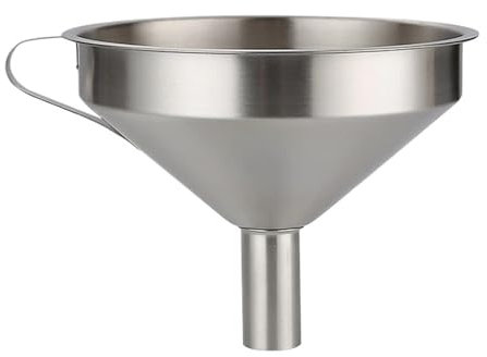 CHFYIJYHM Embudo de Acero Inoxidable for Cocina, Embudo de Metal líquido con Filtro Desmontable, Embudo de Boca Ancha for enlatar Herramientas de Cocina(Mini Without Filter)
