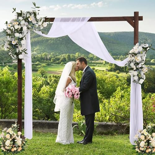 Rustic Wedding Arch Stand Garden Arbor Frame Wood Square Metal Balloon Backdrop Proposal Birthday Valentine's Day Parties Outdoor Indoor Decor
