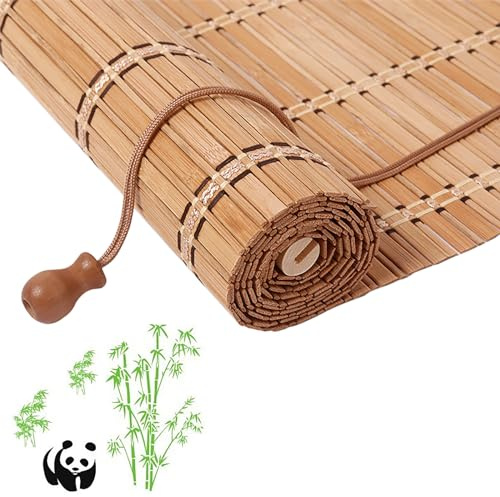 Made To Measure Blinds Bamboo For Windows Outdoor Blinds Handwoven Easy To Install Suitable For Indoor And Outdoor Use (55X100CM)