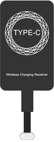 Type C Wireless Charging Receiver, USB Type C Suitable for 5W Thin Wireless Charging Receiver for Fast Wireless Charging, Ultra Slim Type C Wireless Charger Receiver Chip for USB C Mobile Phones
