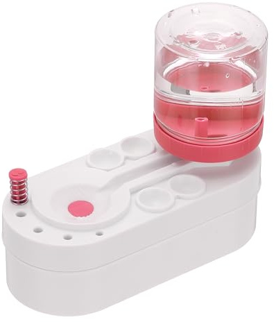 YOKIVE Paint Brush Cleaner, White Pink Water-Based Painting Brush Washer with Water Tank Brush Holder Art Supplies for Watercolor