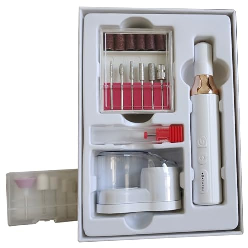 JNJOOD Strumento per Manicure e Peeling Fili, Trapano per Unghie e Lucidatore Elettrico