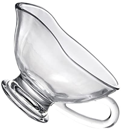Zerodeko Glass Juice Bucket for Serving Sauce Boat and Seasoning Cup for Western Food Settings Made of Glass Holds