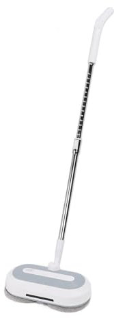 Plyisty Mop Eléctrico Inalámbrico, Trapeador de Eléctrico de Doble Rotación con Spray de Agua, Limpiador Automático de Piso para Limpieza de Pisos para Madera Dura (Enchufe de la UE