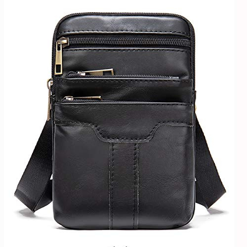 Leder Gürteltasche Handy mit Karabiner Herren, Smartphone Tasche mit Geldbörse zum Umhängen Klein, Multifunktional Handtasche Handyholster Hüfttasche Gürtel Holster Handyhalterung Seitentasche