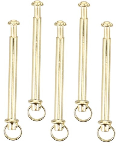SHINEOFI Kit di Riparazione e Resistente alla Deformazione per Ventaglio Pieghevole Semplice da Rimuovere Rivetti e Dadi in Acciaio Inossidabile Oro 5 Set