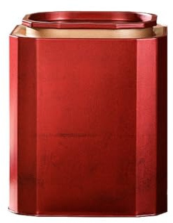 Teedose mit luftdichten Deckeln, 15 cm, für Tee, Kaffee, Zucker, Vorratsbehälter, Küche, Aufbewahrungsdosen, Dose (rot)