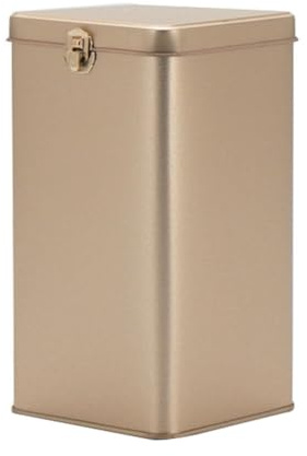 FUNNETOYU Teedosen Metall Teedose Groß Gold Luftdichte Aufbewahrungsdose mit Dichtem Verschluss Vielseitiger Vorratsbehälter für Losen Tee Getrocknete Früchte Süßigkeiten für Haushalt