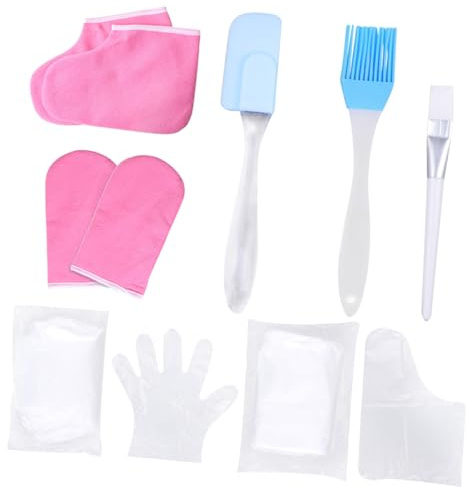 HONITANO Handpflegehandschuhe und Fußbedeckungen für Paraffinwachsbehandlung Waschbar und Leicht Accessoire für Spa und Hautpflege zu Hause Zufällige Farbe