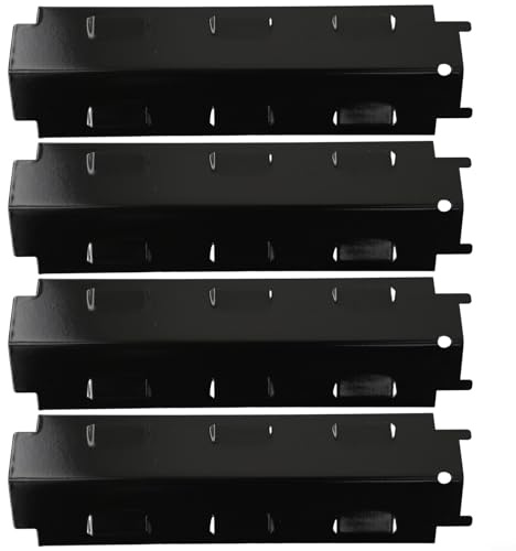 Honseadek Shield - Set di 4 piastre riscaldanti in acciaio inox per tende, barbecue, 371 x 108 mm, ricambio compatibile con carboncino (4 pezzi)