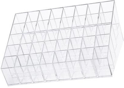 LRXIYODE Organisateur Transparent à Compartiments pour Rouges à Lèvres Support de Rangement pour Cosmétiques et Vernis à Ongles Étagère Pratique pour Maquillage