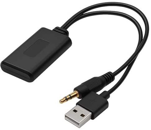 Hawpasy Bluetooth AUX Adapter Auto, 3.5mm/0.14in Wireless Bluetooth Empfänger, Transmitter Adapter, Audio 5.0, Kompatibel mit Modellen mit AUX-Schnittstelle