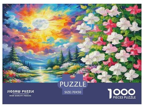 Fuchsien Hybrida Puzzle 1000 Teile Schwer Puzzle Spielzeug Lernspiel Impossible Herausforderungsspielzeug Für Erwachsene Kinder 70x50cm/1000pcs