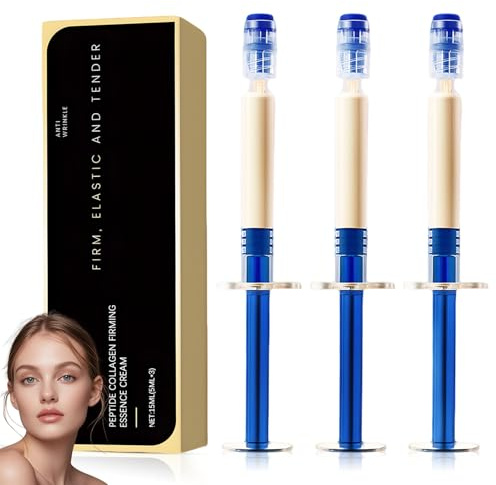 Micro-Molecular Collagen Anti-Wrinkle Lotion, Antifaltencreme Soforteffekt, Polypeptide Collagen Elastic Essence Cream, Anti Aging Creme Frauen, Strafft und Liftet Schlaffe Haut, 3*5ml
