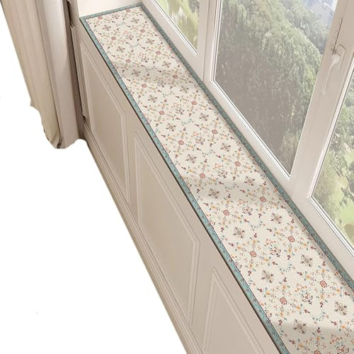 XXYLC Tappetino per Davanzale, Cuscino Finestra Bovindo Fondo Antiscivolo Cuscino AntiGraffio per Finestra, Antipolvere, per Camera da Letto(Size:30 * 80cm,Color:J)