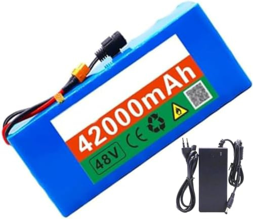 Batería De Iones De Litio De 48 V Y 42 Ah Para Bicicleta Eléctrica Con Protección BMS Integrada Y Cargador. 48V 42AH,XT60
