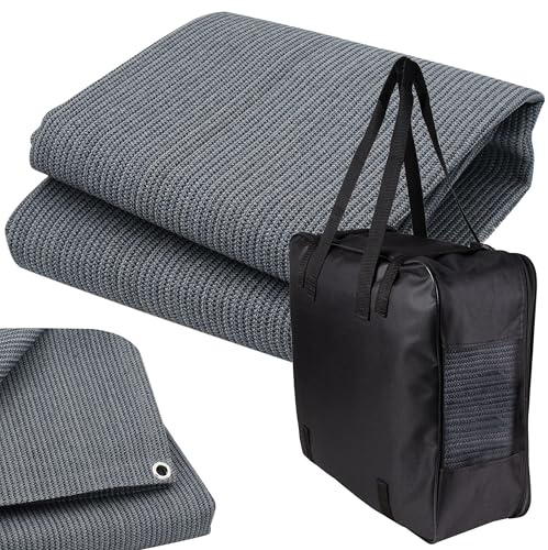 Vorzeltteppich Heringe Tasche GRAU-BLAU Zeltteppich Zeltunterlage Camping