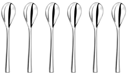 COUZON - Cuillère expresso et moka - Lot de 6 - Steel - Acier inoxydable 18/10, Finition Miroir, Epaisseur Forgée, Longueur 120 mm - Inox