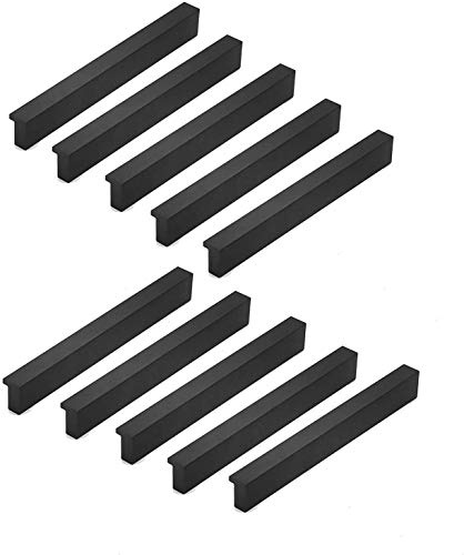 Qrity 10 x 90° L dörrknoppar kök sovrum skåpdörr handtag handtag skåpdörr knapp för låda garderob inomhusskåp, 64 mm, aluminium
