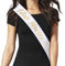 Écharpe EVJF en Polyester Blanche Bride To Be Ceinture Bande Ruban Accessoire Déguisement Décoration Party pour Enterrement de Vie de Jeune Fille Bronzage Deux Couches Lettre Or