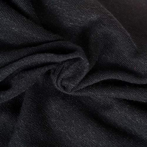 Goldschmidt (16,90 /m Stoff gestrickte Leinenviskose schwarz | Strickstoff Meterware Jersey | 55% Leinen 45% Viskose | Nähen von Bekleidung | Hautfreundlicher Stoff