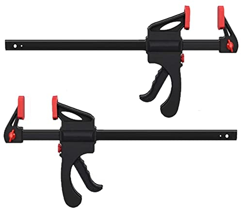 KAHEIGN 2 morsetti a presa rapida, 15,2 cm, morsetti a barra a cricchetto con una mano a sgancio rapido, strumenti per il bloccaggio rapido e facile per il legno