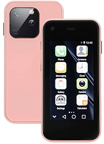 Smartphone Sbloccato XS13, Mini Telefono Cellulare 3G con Schermo HD da 2,5 Pollici per Android 6, Dual Sim, 1 GB/8 GB, Telefono di Backup Aziendale con Doppia Fotocamera, Leggero e(sakura rosa)