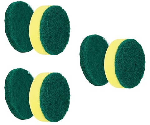 Synoshi Sponge Brush Heads (6 Units) for Electric Cleaning Brush | Designed for Cleaning Smooth Surfaces