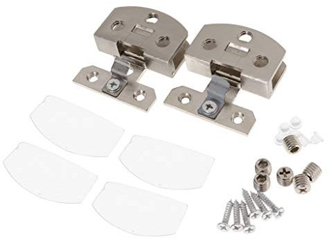 DUBMAG Glastürscharnier, Drehscharniere, 2X Edelstahl-Glastürscharnier 6-8,76 mm Türbeschlag Türscharnier Holzmaterial Glasvitrine, Silber, 5-8 mm (Farbe: Silber, Größe: 5 8 mm)