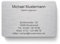 100 Visitenkarten, laminiert, 85 x 55 mm, inkl. Kartenspender - Design Alu gebürstet