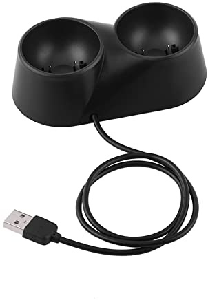 flexman Dock di Ricarica per Doppio Controller, Uscita 500mAh VRPS4 Dock di Design per Caricare Due Controller PS4 VR Contemporaneamente 11,2 X 5,9 X 3,5 Cm