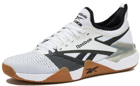 Reebok Nano Court Sport Men's Pickleball or Tennis Shoes for Men, White/Black/Grey 1, 5