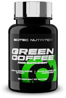 Scitec Nutrition Green Coffee - Supporto metabolico con acido clorogenico, tè verde, caffeina, cromo, colina e iodio - Gestione della tiroide e dei lipidi - 90 capsule