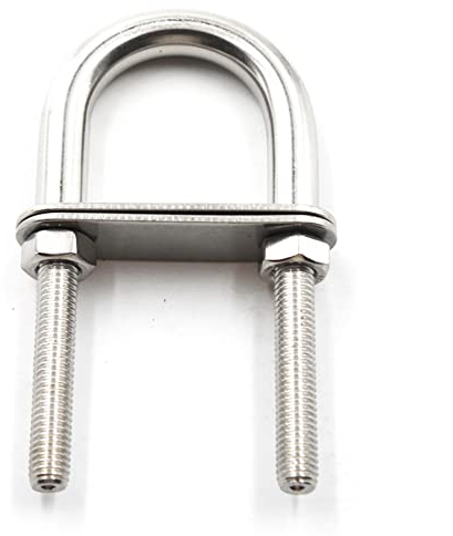 U-Bolzen Edelstahlbefestigung, U-Bolzen 2 Stück 304 Edelstahl-Set M5/M6/M8/M10/M18 Marine-Bootsdeck-Hardware zur Befestigung(Size:M12x150)