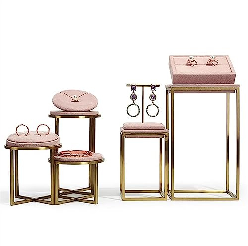 Schmuckständer Schmuckhalter 5 Packungen Samt-Schmuckdisplay-Sets, Schmuckständerhalter, Uhr, Halskette, Armband, Organizer, Ringhalter, Ohrring-Displayständer for Shows Schmuckaufbewahrung