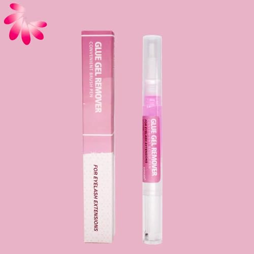 Wimpernverlängerung Kleber Gel Remover, in rosa. Wimpernkleber Entferner. Brush Pen, Pinselstift
