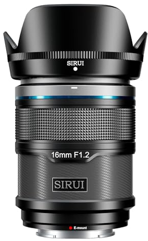 SIRUI Sniper 16mm Lente de Enfoque Automático, F1.2 Objetivo Gran Angular APS-C, E Mount Lente para A6400, A6700, ZV-E10, FX3/30 (E Mount, Negro)