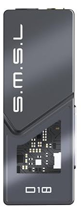 LEAUDIO SMSL D10 Portable DAC Headphone Amplifier DSD256 32Bit/384kHz 3.5mm/4.4mm Headphone Output (Grey), LE-D10