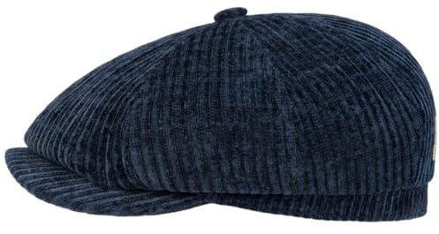 Stetson Hatteras Flatcap Corduroy Herren Herbst Winter Made in EU dunkelblau L (58-59 cm)