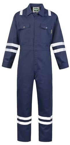 SUSHIMIAN Arbeitsanzug Arbeitsoverall für Herren Damen Reflektierende Overall Arbeitskleidung Rallyekombi Arbeits-Overalls mit Vielen Taschen, Navy, XL