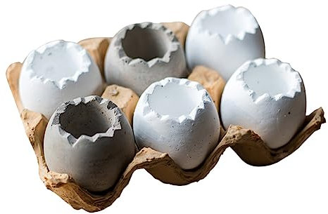 KONTONTY Eierschale fleischiger Blumentopf kein schne gartenrechen pflanzer mall Topf für Pflanzen im Innenbereich Pflanzenständer drinnen neu saftiger Blumentopf Blumenbehälter Beton