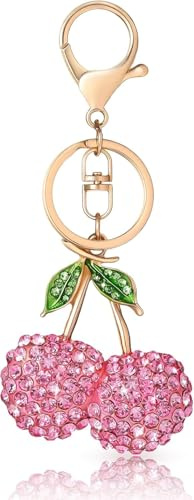 LQTSLFM Kirsche Schlüsselanhänger,Anhänger Kirsch Bag,Vielseitiger Schlüsselanhänger,Modischer Taschen oder Schlüssel Accessoire für handtaschen, Geschenk für Frauen