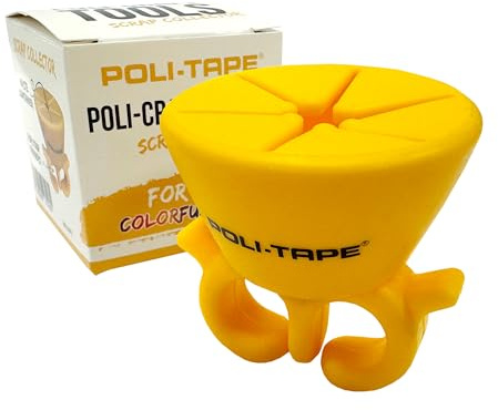 POLI-CRAFT TOOLS SCRAP COLLECTOR – kleiner und praktischer Finger-Abfalleimer zur Entgitterunterstützung, praktisches Plotterzubehör, gelb