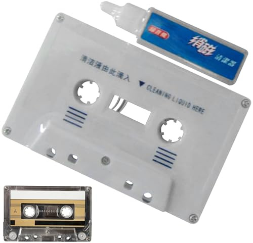 Reinigung des Kassettenbandkopfes – Pflegeset, Pflege der Kassette, Audiokassette reinigen | Capstan Cleaner, Audiokassetten-Wartungslösung für die