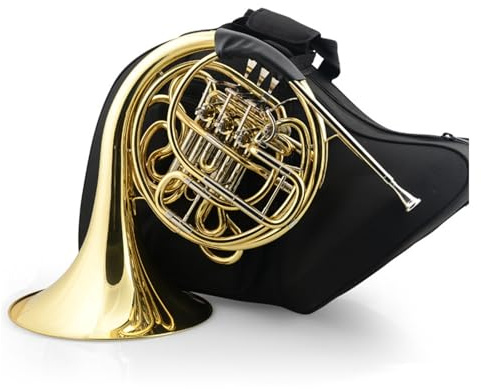 waldhorn Professionelles Doppel-B-Waldhorn vergoldetes Nickel