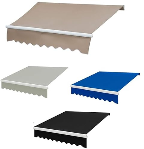 YFQYRB 2.5x2m 3x2m 4x2m Telo per Tenda da Sole Manuale, Tessuto di Ricambio per Tenda da Sole da Giardino, Tettoia di Ricambio Retrattile per Balcone(Camel,4x2m/13x6.5ft)