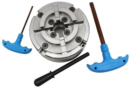 Mandrin auto-centrant à 4 mâchoires for tour à bois, mandrin de travail du bois de haute précision, filetage 4 pouces 100MM M33 * 3.5, serrage 8-60MM Haute performance