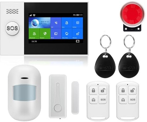 Sistema de Seguridad para el Hogar gsm protección de Seguridad for el hogar de Alarma Inteligente Pantalla táctil Kit antirrobo aplicación móvil Control Remoto RFID Brazo y desarmar(W4B19)