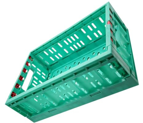 Didiseaon Boîte de Rangement Pliable en Plastique Vert pour Fruits et Légumes, Grosse Capacité, Gain de Place Cuisine et Garde-manger