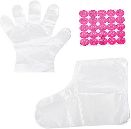 OSOLADY Tragbare Fußpeeling Maske und Peelinghandschuhe aus Wasserdichtem Atmungsaktivem Material für Haushalt und Fußpflege Zufälliger Stil